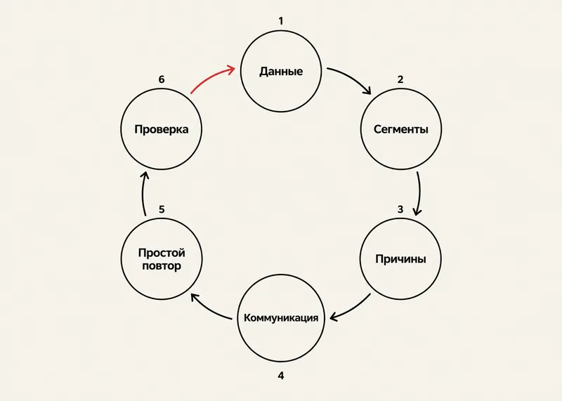 шесть шагов системы возвращения